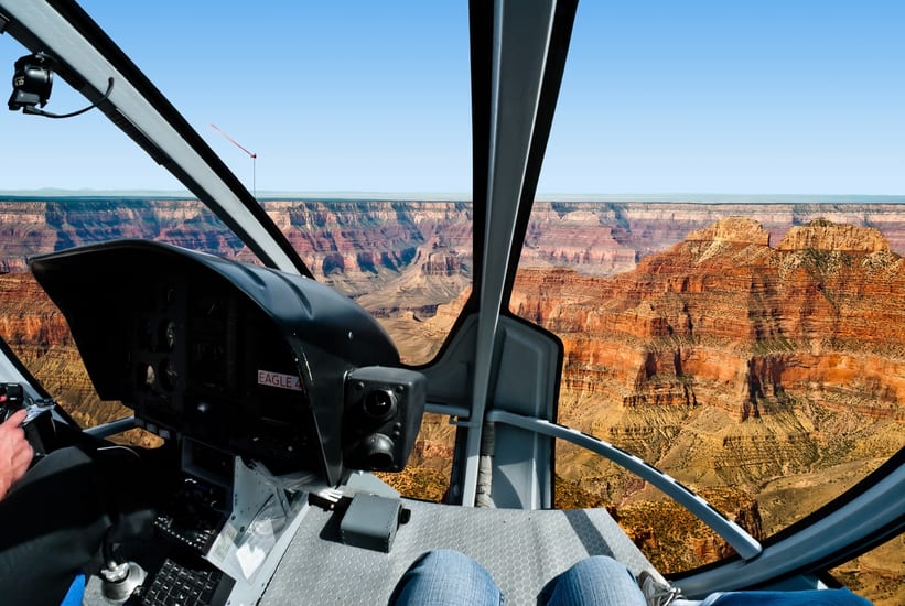 grand canyon helicopter flight in nevada in usa